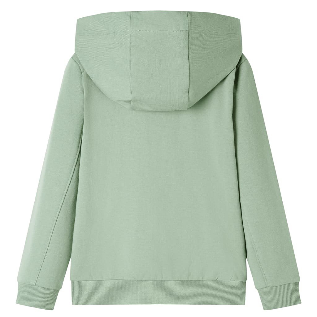 VidaXL Cardigan enfant avec capuche et fermeture éclair 104 kaki clair