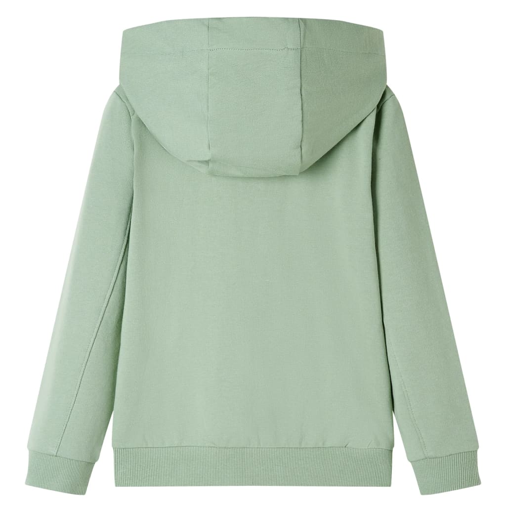 VidaXL Cardigan enfant avec capuche et fermeture éclair 140 kaki clair