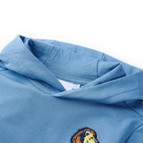 VidaXL Pull enfant à capuche 92 bleu et jaune doux