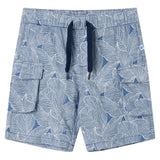 VidaXL Short enfant avec cordon de serrage 104 bleu foncé