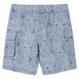 VidaXL Short enfant avec cordon de serrage 116 bleu foncé