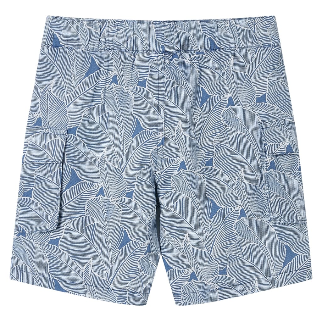 VidaXL Short enfant avec cordon de serrage 128 bleu foncé