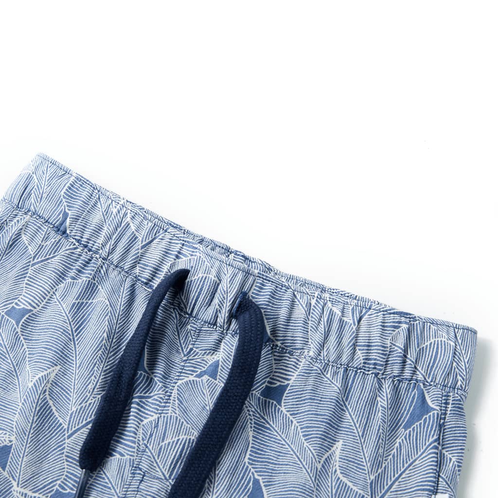 VidaXL Short enfant avec cordon de serrage 128 bleu foncé