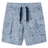VidaXL Short enfant avec cordon de serrage 140 bleu foncé