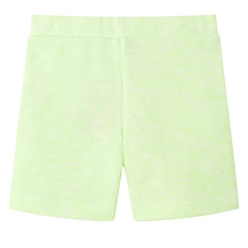 VidaXL Short enfant avec cordon de serrage 92 jaune fluo