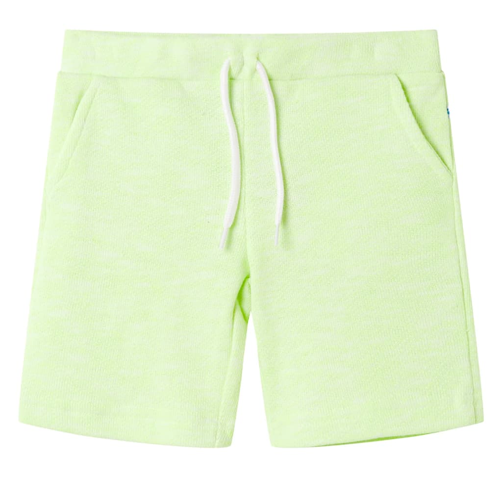 VidaXL Short enfant avec cordon de serrage 116 jaune fluo