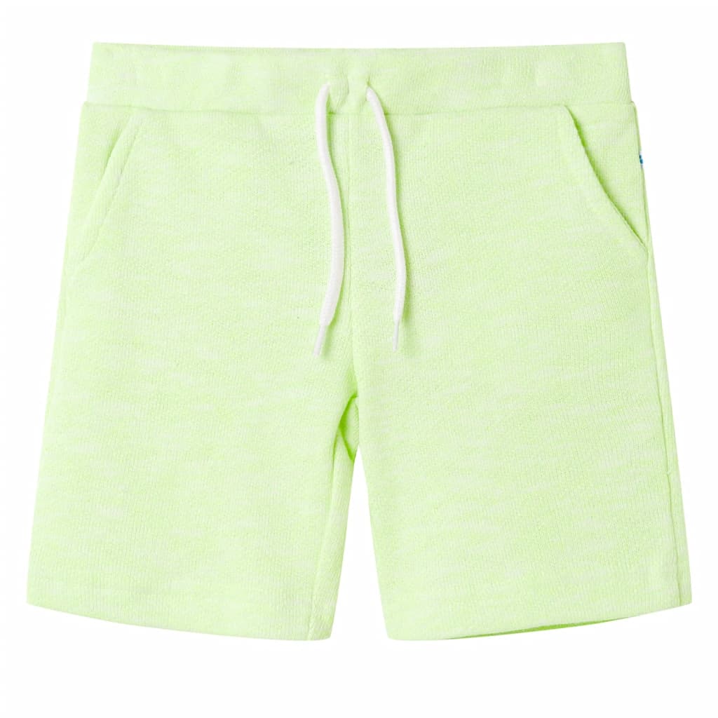 VidaXL Short enfant avec cordon de serrage 128 jaune fluo