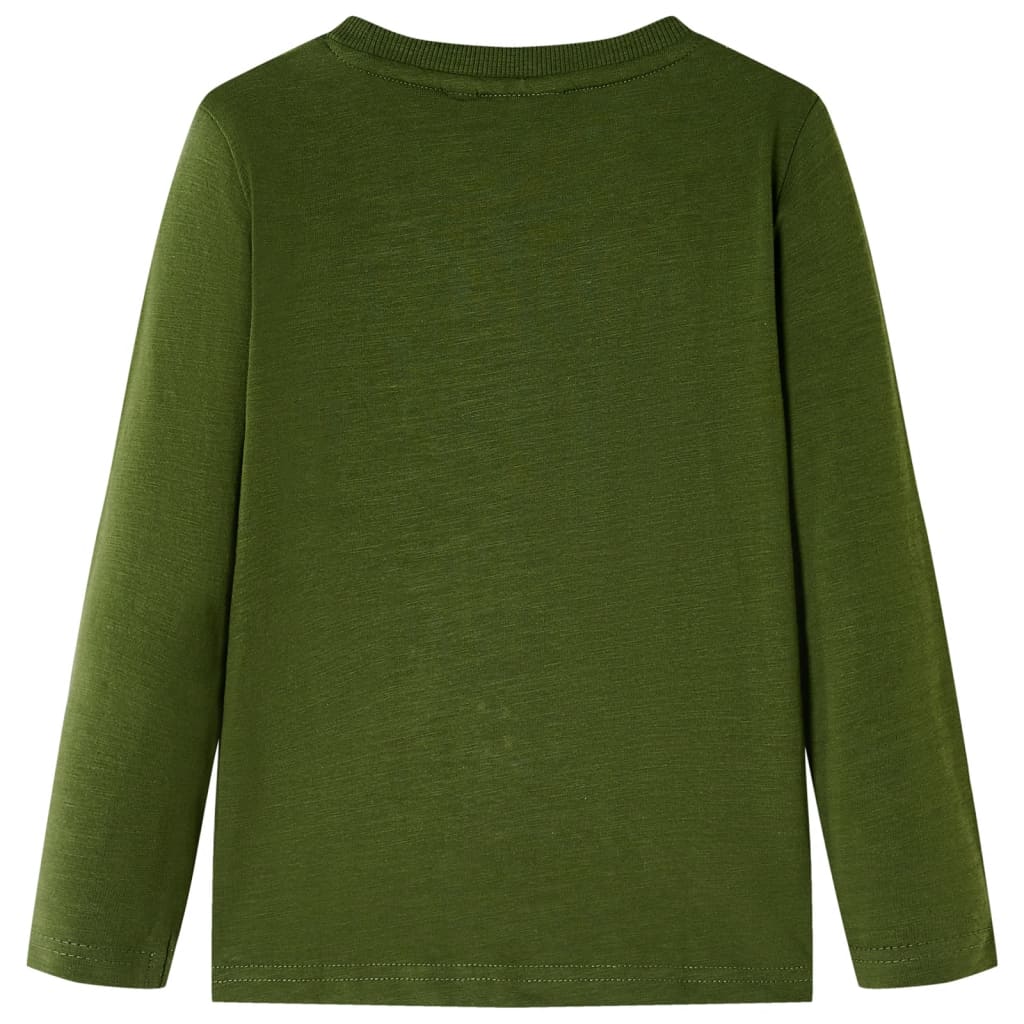 VidaXL Chemise enfant à manches longues 104 kaki foncé