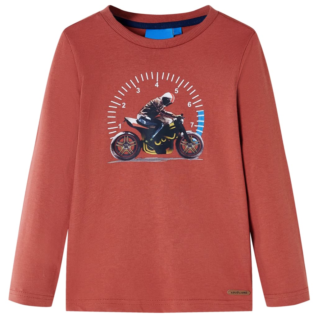 VidaXL Chemise enfant à manches longues 92 couleur henné