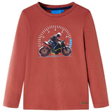 VidaXL Chemise enfant à manches longues 92 couleur henné