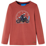 VidaXL Chemise enfant à manches longues 116 couleur henné