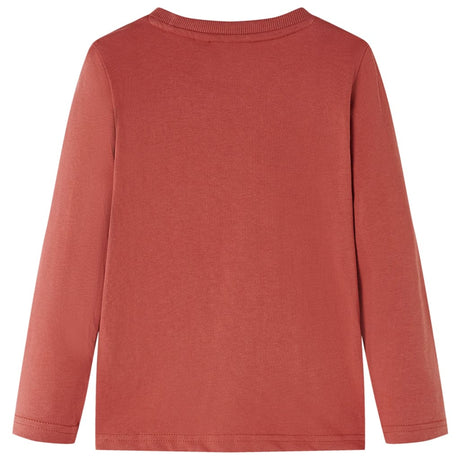 VidaXL Chemise enfant à manches longues 116 couleur henné