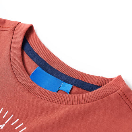VidaXL Chemise enfant à manches longues 116 couleur henné