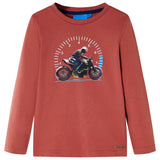 VidaXL Chemise enfant à manches longues 128 couleur henné