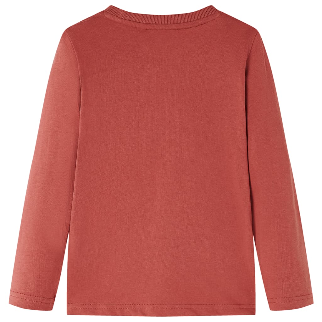 VidaXL Chemise enfant à manches longues 140 couleur henné