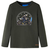 VidaXL Chemise enfant à manches longues 92 kaki