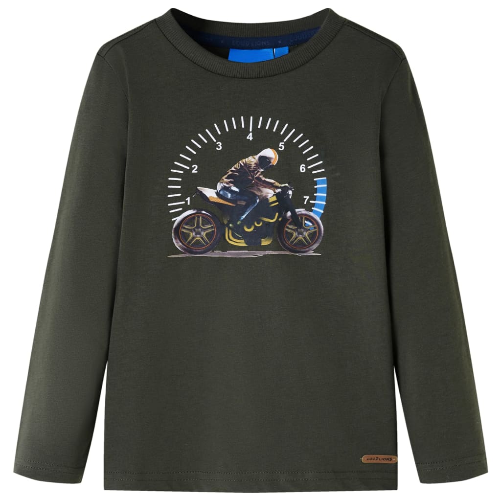 VidaXL Chemise enfant à manches longues 128 kaki