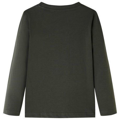 VidaXL Chemise enfant à manches longues 128 kaki