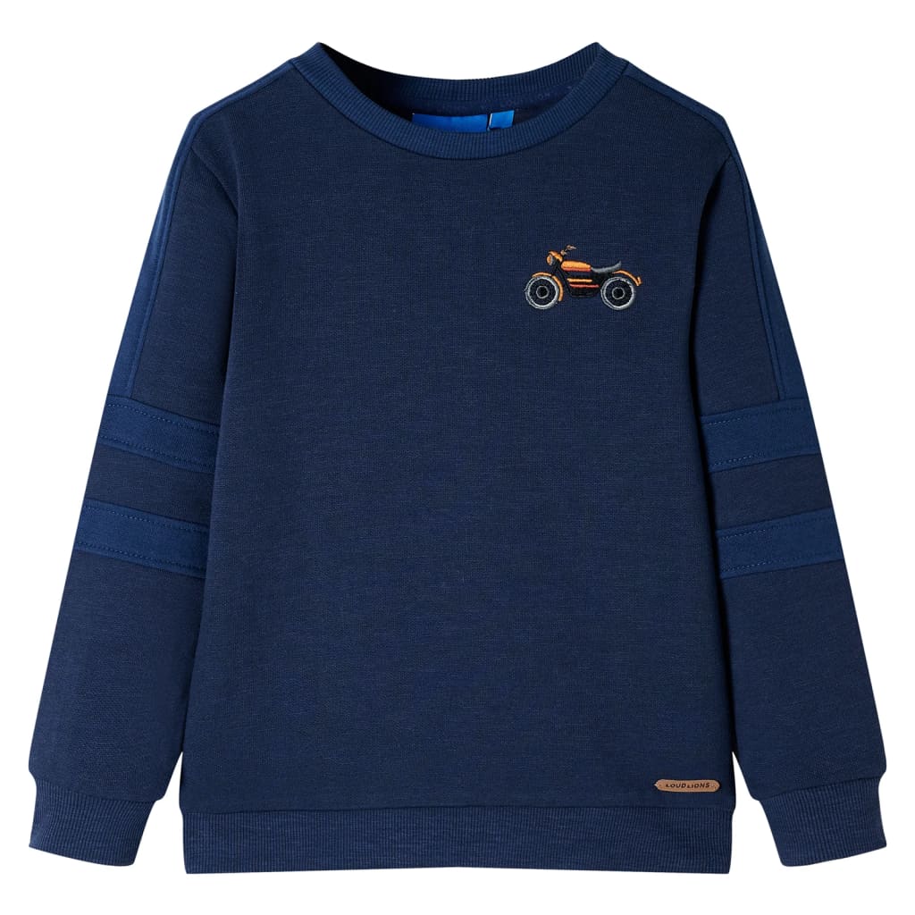 VidaXL Pull enfant 92 bleu marine mélangé