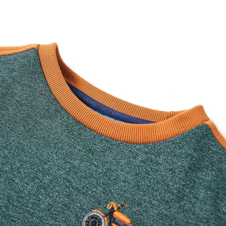 VidaXL Pull enfant 92 vert foncé mélangé