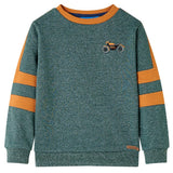 VidaXL Pull enfant 140 vert foncé mélangé