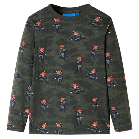 VidaXL Pyjama enfant à manches longues 92 kaki