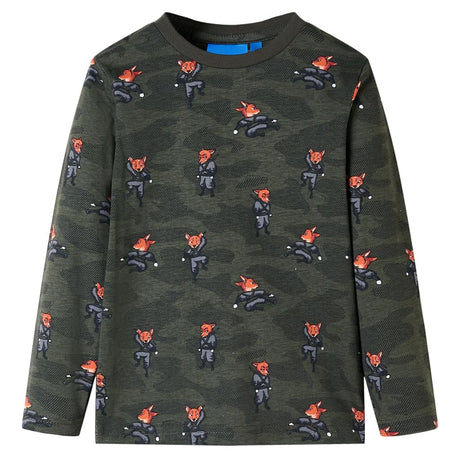 VidaXL Pyjama enfant à manches longues 104 kaki