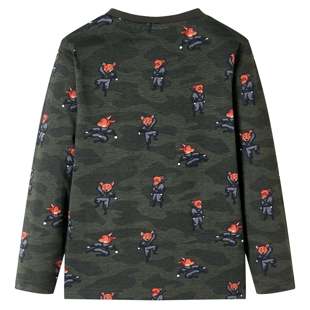 VidaXL Pyjama enfant à manches longues 104 kaki