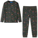 VidaXL Pyjama enfant à manches longues 128 kaki