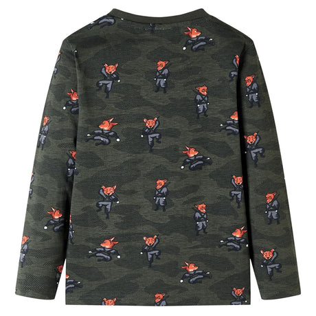VidaXL Pyjama enfant à manches longues 128 kaki