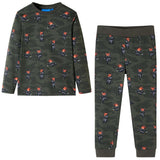 VidaXL Pyjama enfant à manches longues 140 kaki