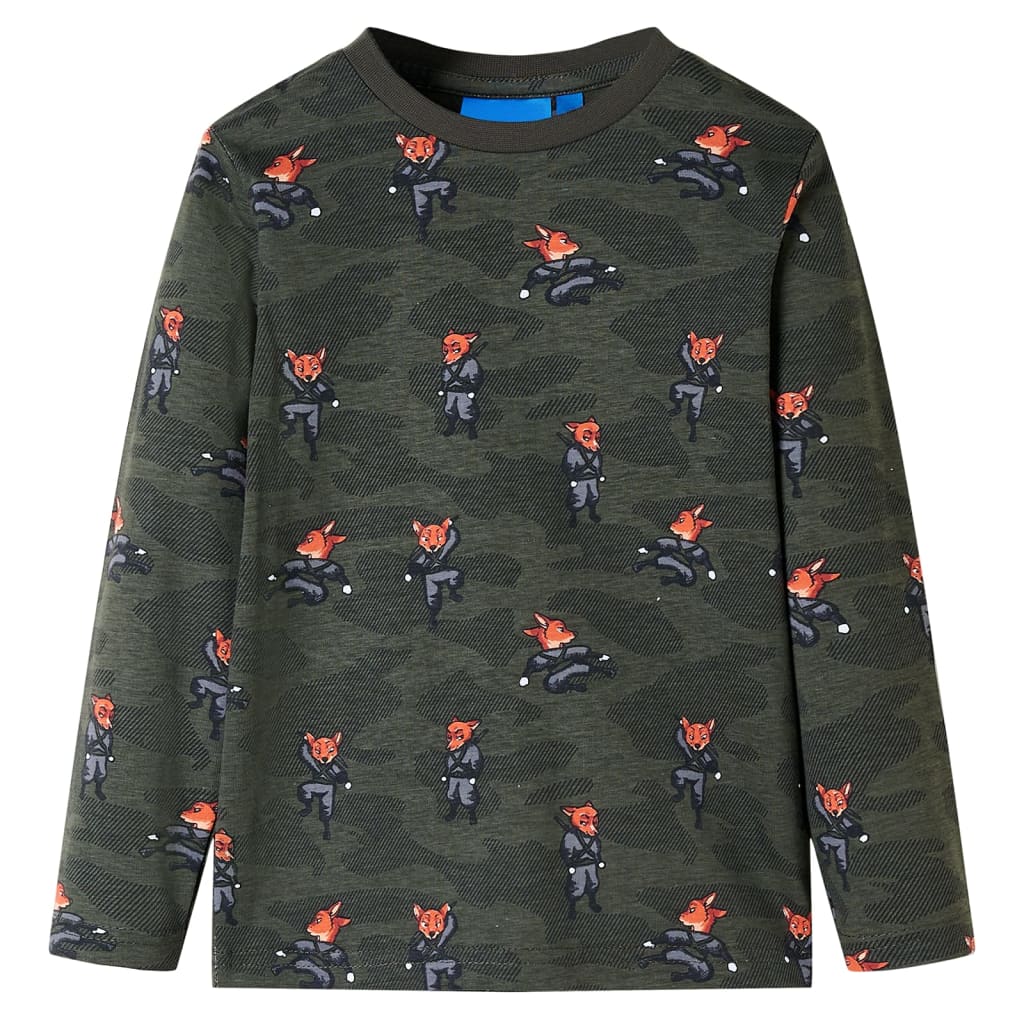 VidaXL Pyjama enfant à manches longues 140 kaki