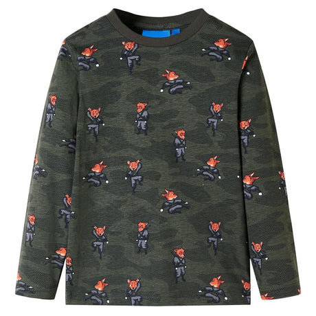 VidaXL Pyjama enfant à manches longues 140 kaki