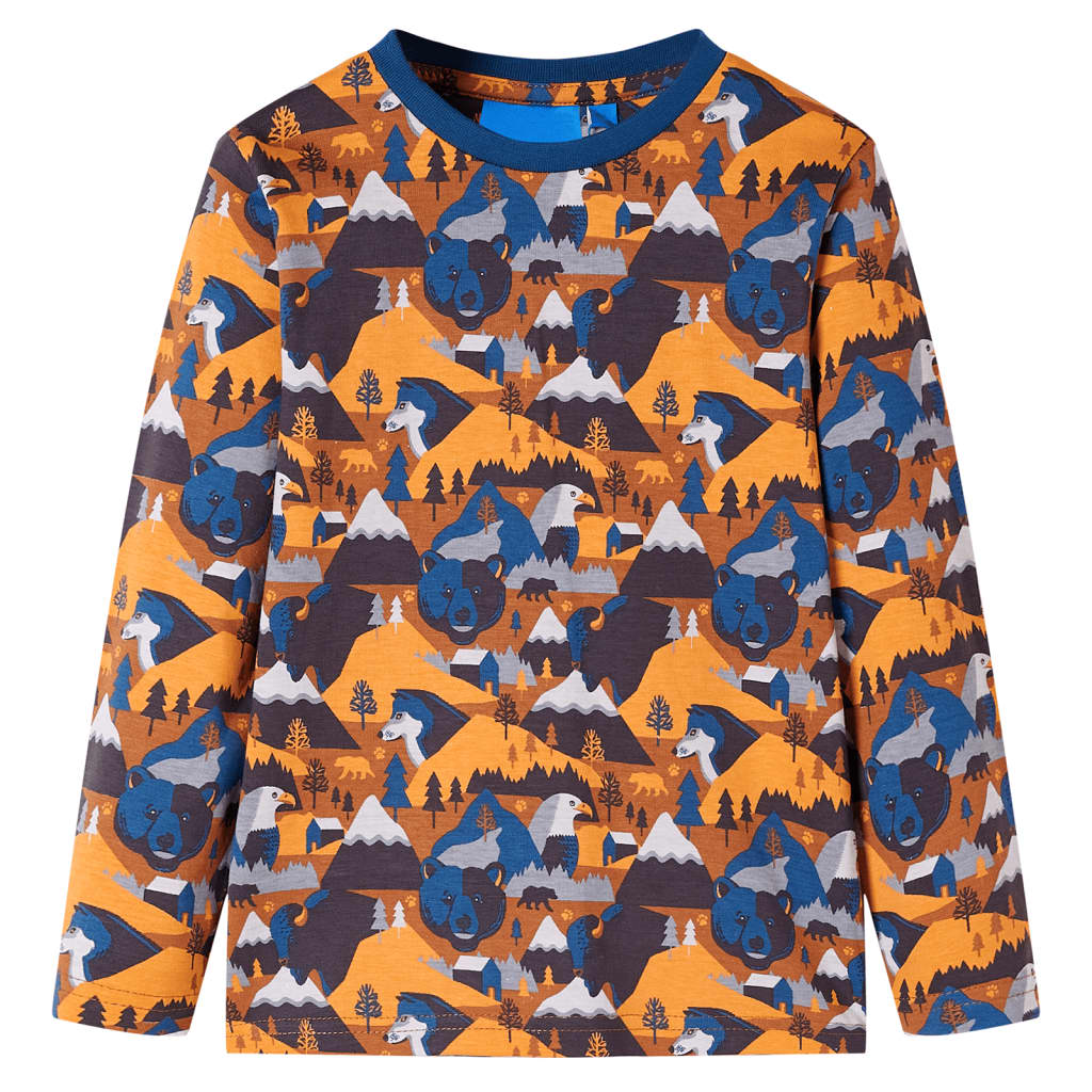 VidaXL Pyjama enfant à manches longues 104 couleur cognac