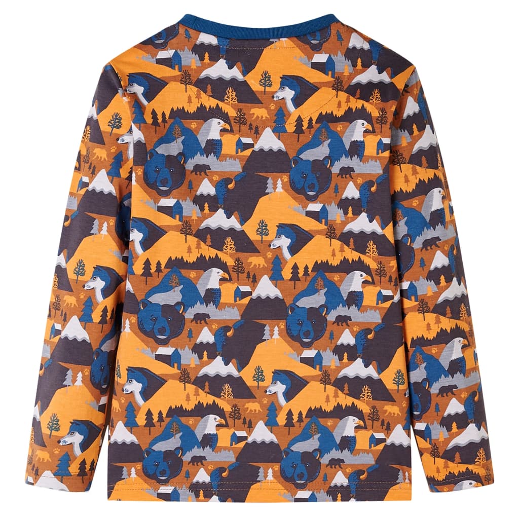 VidaXL Pyjama enfant à manches longues 140 couleur cognac