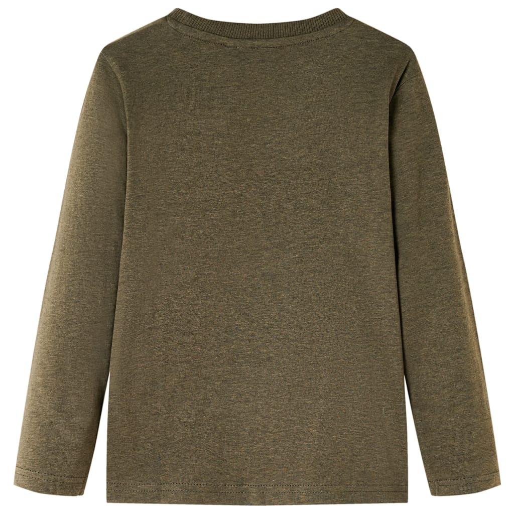 VidaXL Chemise enfant à manches longues 92 kaki mélangé