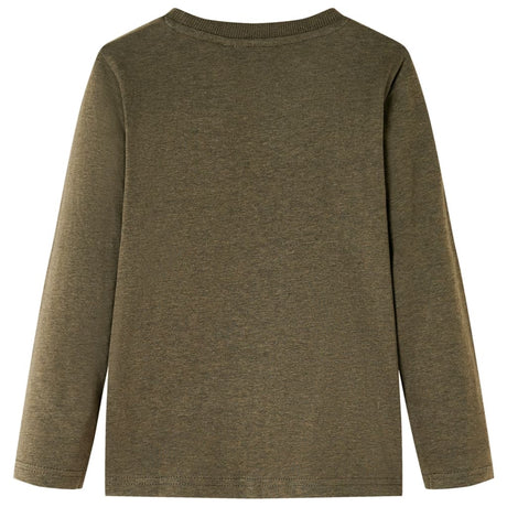 VidaXL Chemise enfant à manches longues 116 couleur kaki mixte