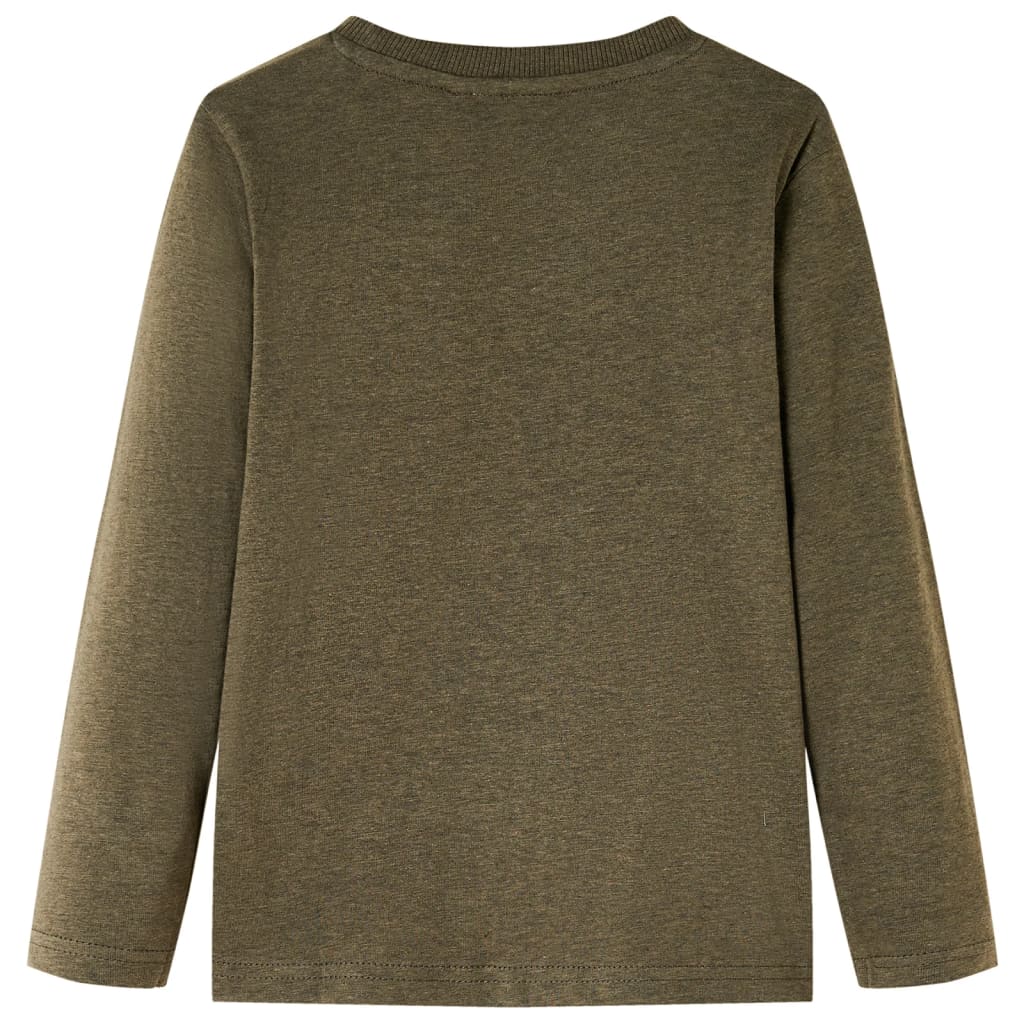 VidaXL Chemise enfant à manches longues 128 couleur kaki mixte