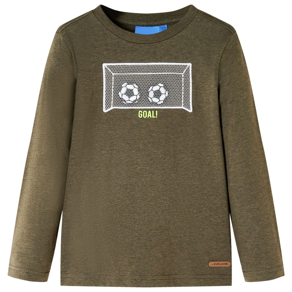 VidaXL Chemise enfant à manches longues 140 couleur kaki mixte