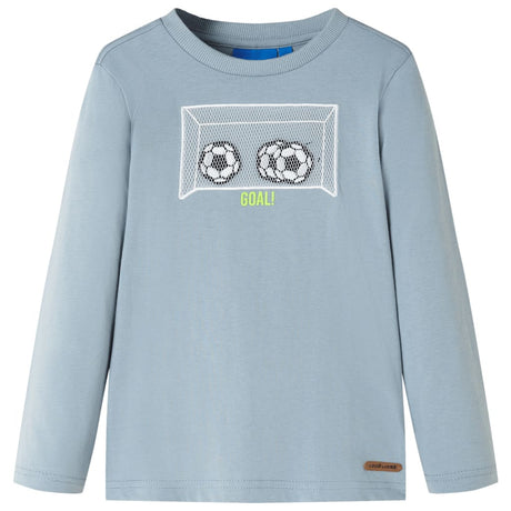 VidaXL Chemise enfant à manches longues 116 bleu clair