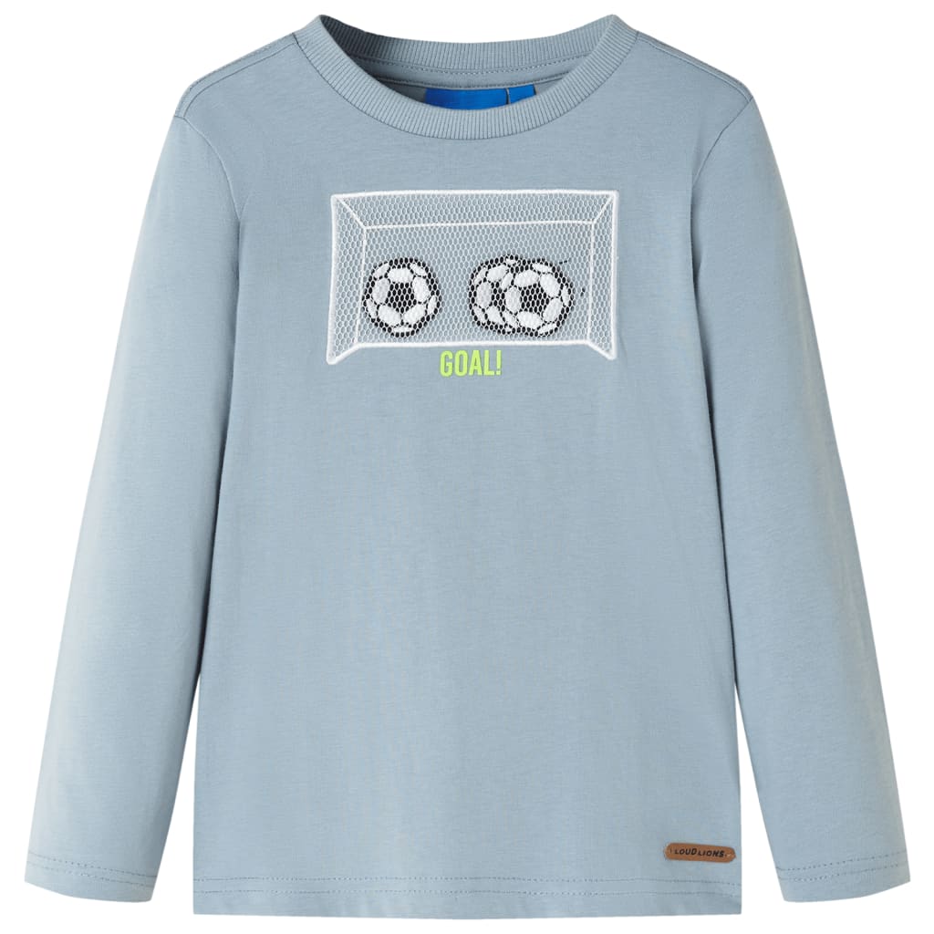 VidaXL Chemise enfant à manches longues 140 bleu clair