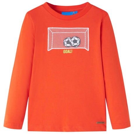 VidaXL Chemise enfant à manches longues 116 orange vif