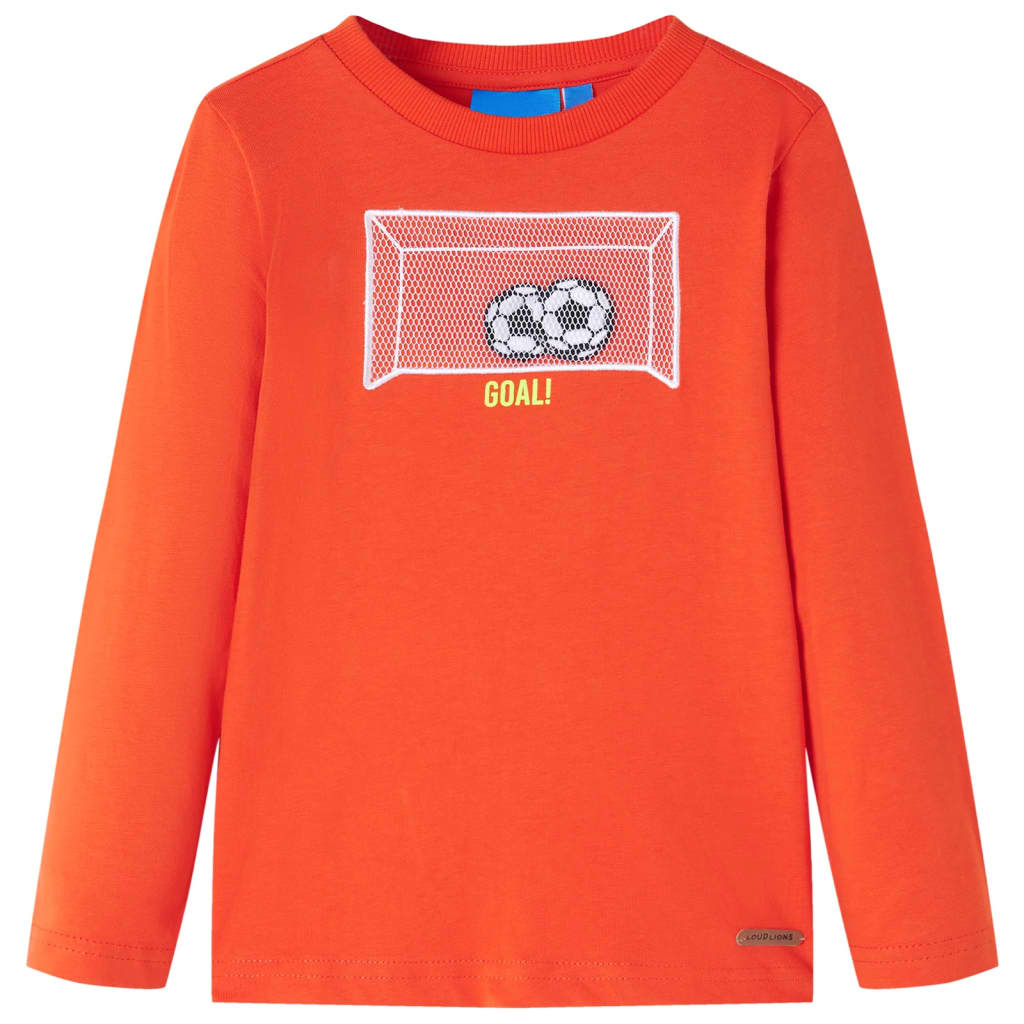 VidaXL Chemise enfant à manches longues 128 orange vif