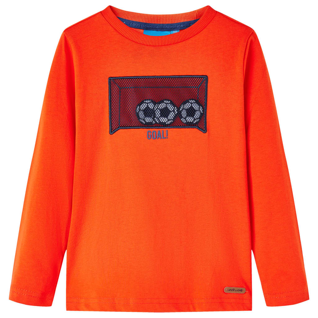 VidaXL Chemise enfant à manches longues 128 orange vif