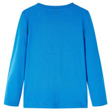 VidaXL Chemise enfant à manches longues 116 bleu cobalt