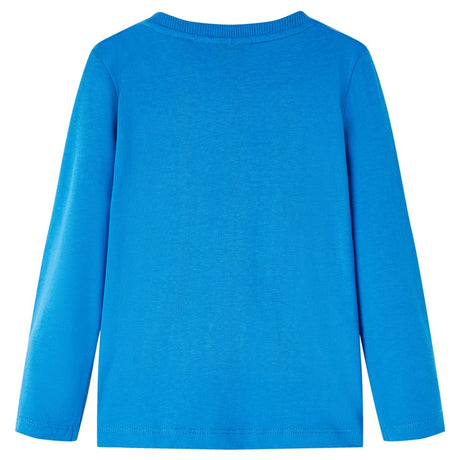 VidaXL Chemise enfant à manches longues 140 bleu cobalt