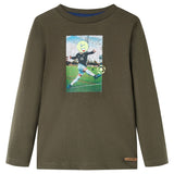VidaXL Chemise enfant à manches longues 92 kaki
