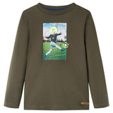 VidaXL Chemise enfant à manches longues 104 kaki