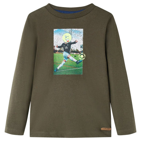 VidaXL Chemise enfant à manches longues 116 kaki