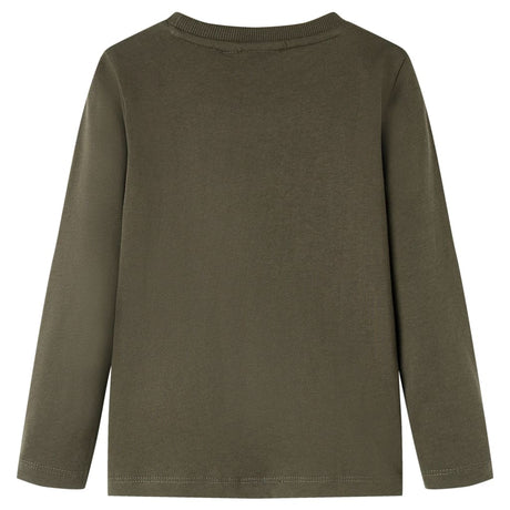 VidaXL Chemise enfant à manches longues 128 kaki